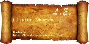 Lipsitz Edvarda névjegykártya